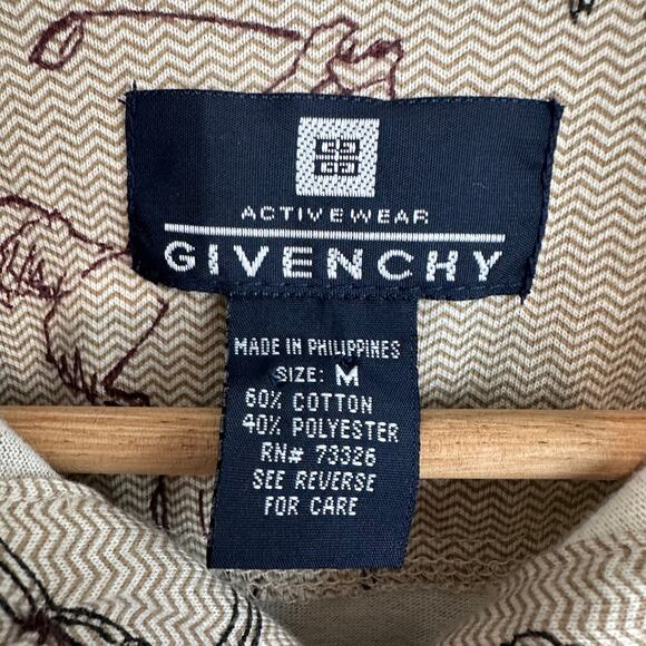 Givency Activewear Vintage Novelty Golf Print Polo M - Picture 2 of 10